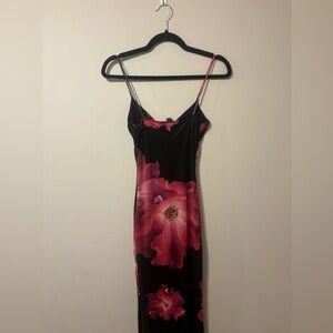Windsor Black/Fuchsia Floral Maxi Dress